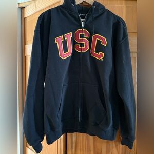 USC, University of Southern California, full zip hoodie